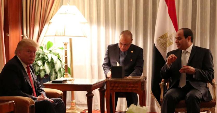 Donald Trump incontra il presidente egiziano al Sisi a Manhattan